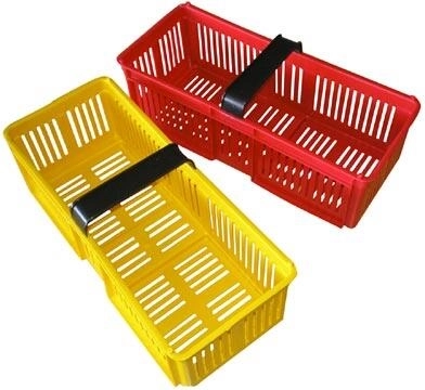 Пластова кошничка за плодове 38 × 16 × 15 см, микс цветове