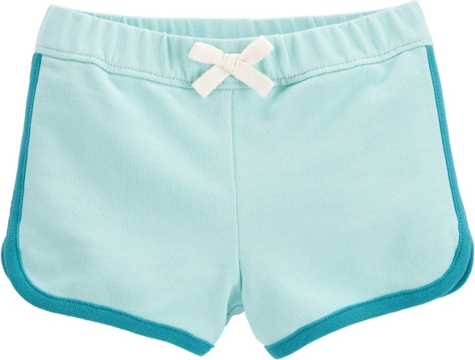 Детски къси панталонки Carter's светлосини за момиче – 6m