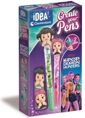 Clementoni Idea Art Mini Pen Factory K-Pop Demon Hunters Mira and Zoey