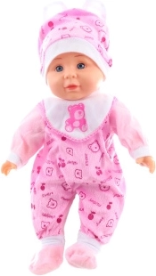 Sound Baby Doll in Pink Outfit, 30 cm
