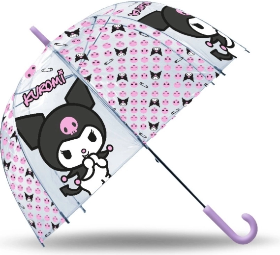 Прозрачен ръчен чадър KUROMI 19″