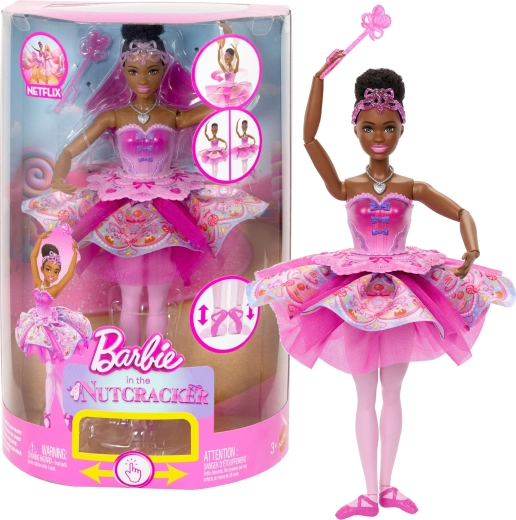 Barbie Barbie в „Лешникотрошачката“ – балерината Захарна фея с променяща се поличка