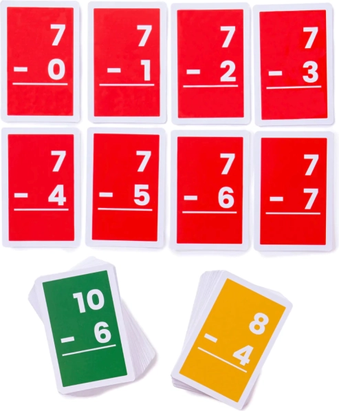 Bigjigs Toys Картички за изваждане 1-10