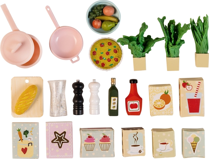 Lundby кухненски аксесоари и храни за куклена къща