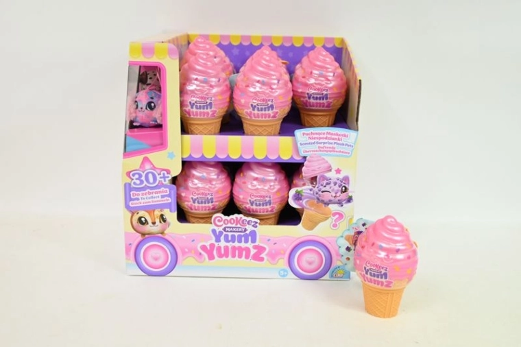 Cookeez Makery Yum Yumz ароматно плюшено играчка в сладоледен фунийка