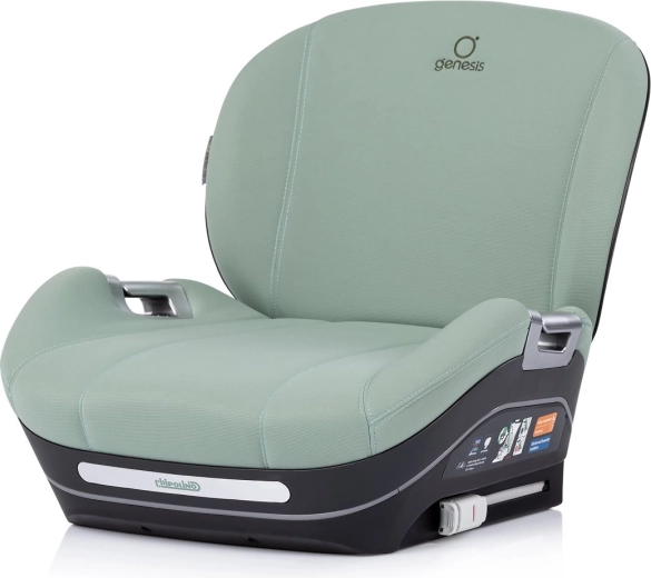 Повдигаща седалка за кола Chipolino Genesis i-Size с ISOFIX, 125–150 см, цвят Матча