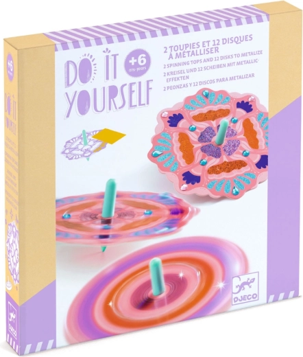 Djeco creative kit – glitter spinning tops