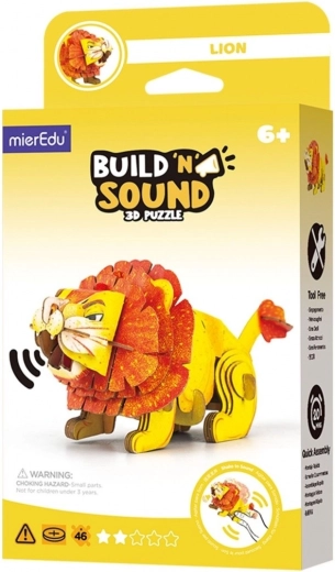 3D пъзел MierEdu Построй и слушай – лъв