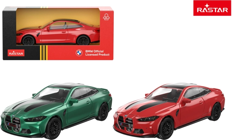 Metal toy car Rastar BMW M4 CS 1:43 red - 1 piece