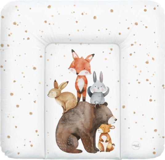 Ceba Baby мека подложка за повиване Basic Forest Friends 75 × 72 см