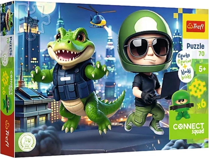 Пъзел Connect Mark 70 части с фигурка