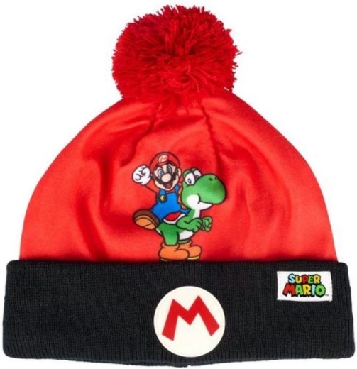 Червена поларена шапка Super Mario