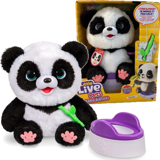 Интерактивна плюшена панда ChuChu с гърне LITTLE LIVE PETS