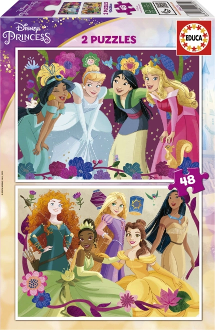 Пъзел Disney принцеси 2x48 части