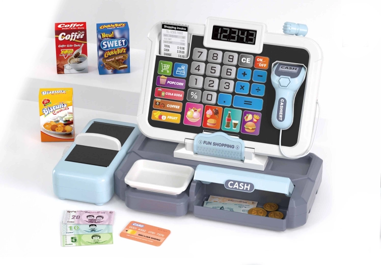 Children's cash register with effects, 33 cm