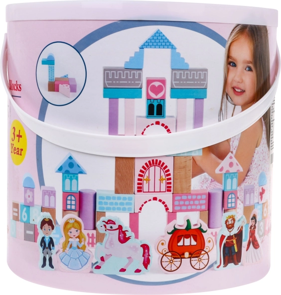 Дървени конструктори за момичета Принцеса в замъка със сортер за форми