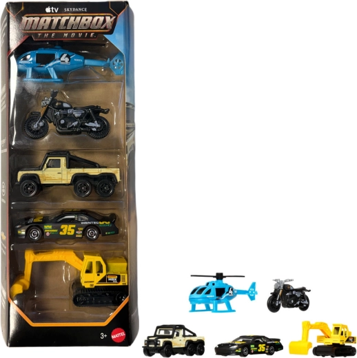 Mattel Matchbox The Movie комплект от 5 превозни средства, вдъхновени от филма