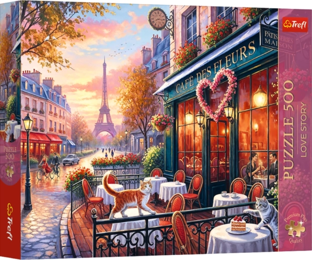 Trefl Premium Plus пъзел 500 части Love story: любов в Париж