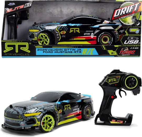 Дистанционно управляван Ford Mustang RTR 2025 Vaughn Gittin Jr. 1:10 с дрифт и Turbo Boost
