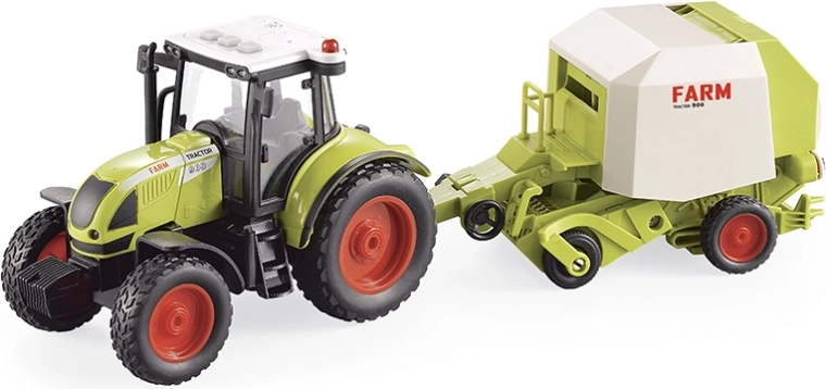 Фермерски трактор с ремарке 1:16 със светлини и звуци