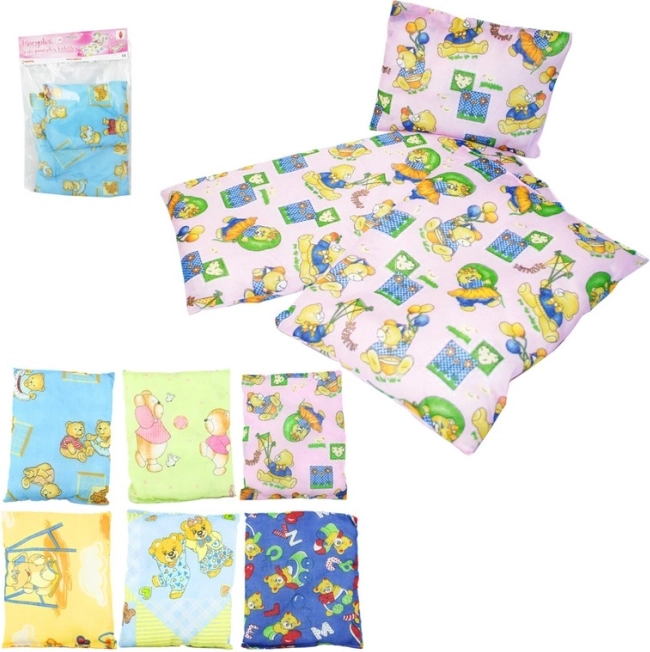 Комплект за легълце или люлка с мотиви на мечета