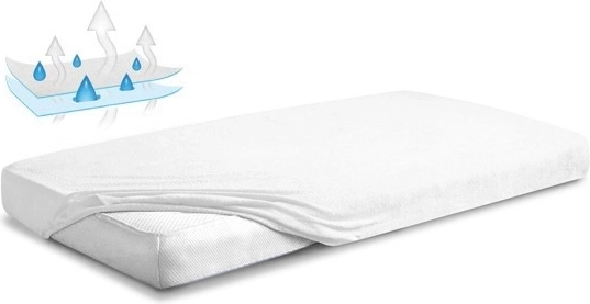 Babymatex waterproof terry fitted sheet 60 × 120 cm, white