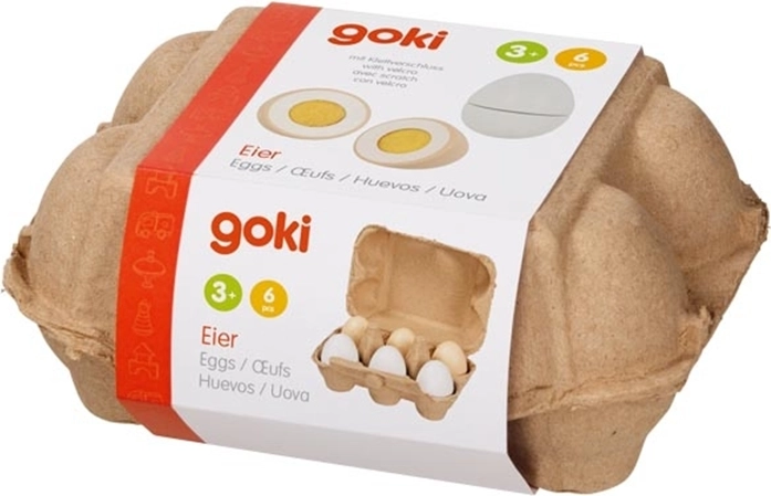 Goki дървени яйца в подложка (6 бр.)
