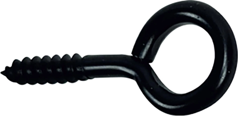 Closed eye screw 19 × 60 mm, black (6 pcs)