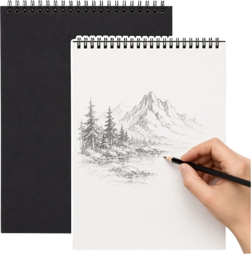 A4 Spiral Sketchbook 160 g/m², 60 sheets