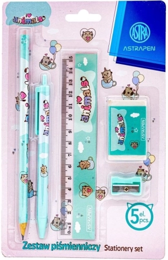 Писателен комплект Astra Pixel Animal, 5 бр.