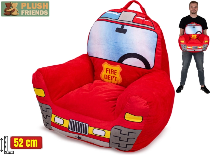 Plush Friends плюшено детско кресълце със спасителни служби 52 см