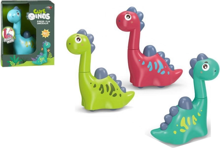 Забавна играчка за най-малките – динозавър Press & Go