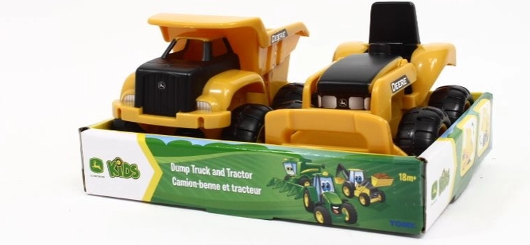 TOMY John Deere детски строителни превозни средства – трактор и самосвал (2 бр.)