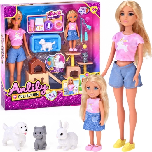 Anlily Doll Set with Pets and Accessories