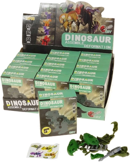 Dinosaur screw-together construction kit with tool and surprise - 1 piece