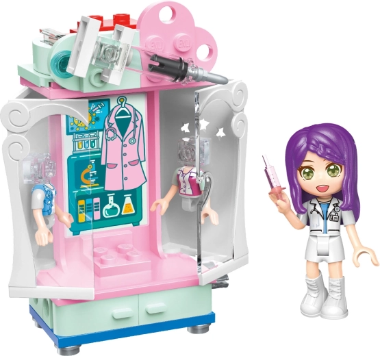 QMAN UNA Series wardrobe – doctor building set for kids