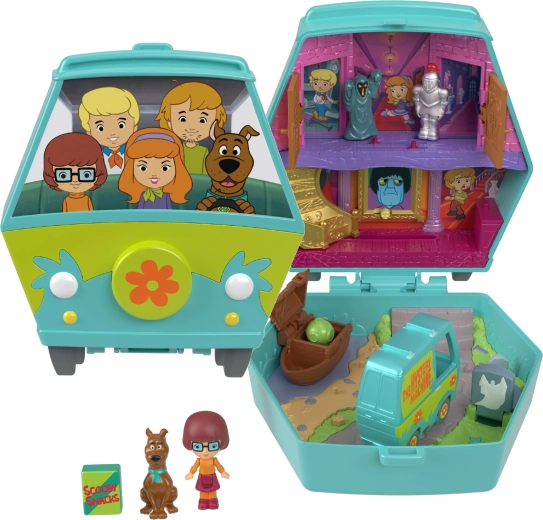Polly Pocket компактен игрови сет SCOOBY-DOO с фигурки и аксесоари