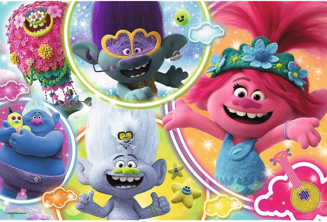 Пъзел TREFL Trolls 2: Нашият музикален свят MAXI 24 части