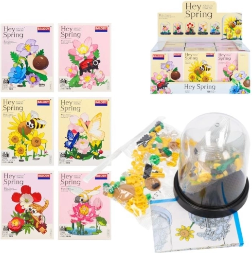 Flower building set made of blocks - 1 piece