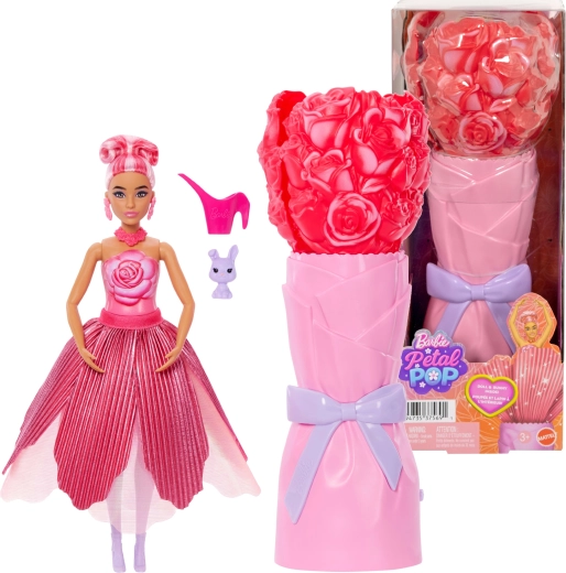 Barbie Petal Pop Flower Surprise Red Rose with Accessories
