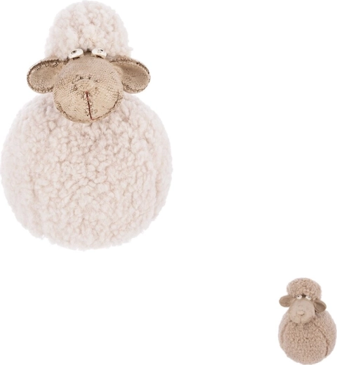 Decorative sheep, assorted, 14.5 cm (polystone/polyester)