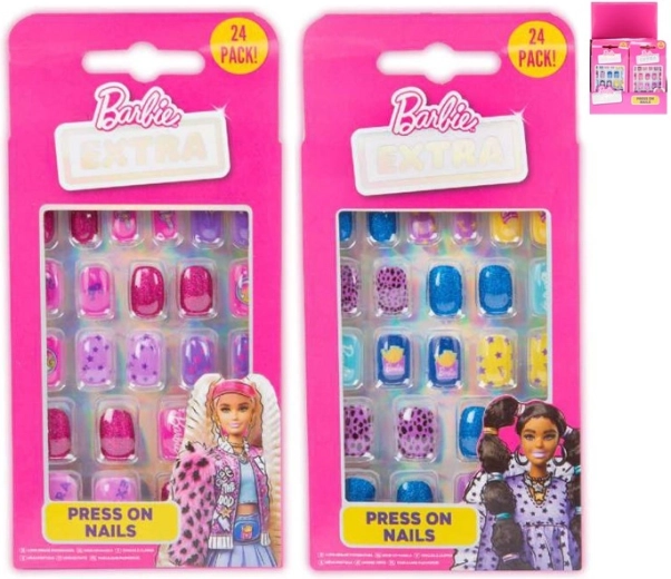 Комплект самозалепващи се нокти BARBIE за деца