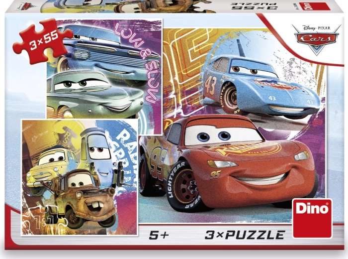 Puzzle Cars Friends 3x55 pieces