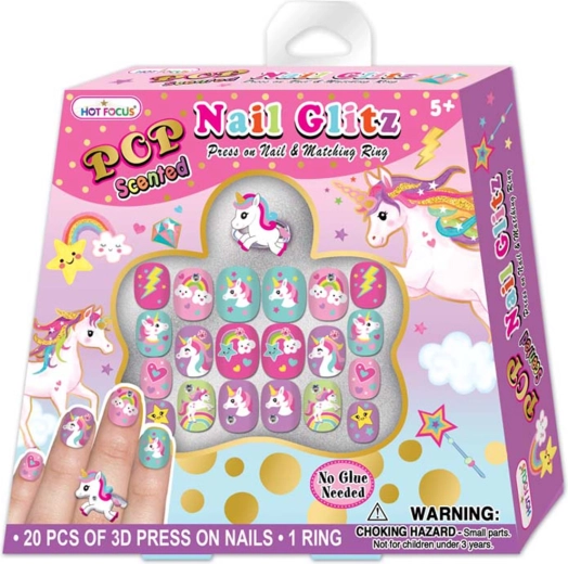 Kids Unicorn Nail Set – Stickers and Ring