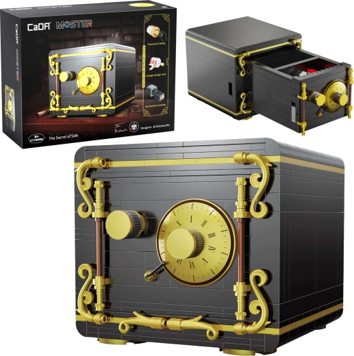 Конструктор CADA Master – тайните на сейфа, черен сейф, 442 части