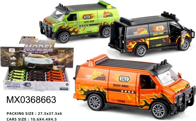 Metal Police Van Model 1:32 with Pull-Back Function