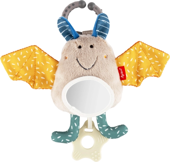 Sigikid developmental hanging bat toy with rattle, teether and mirror