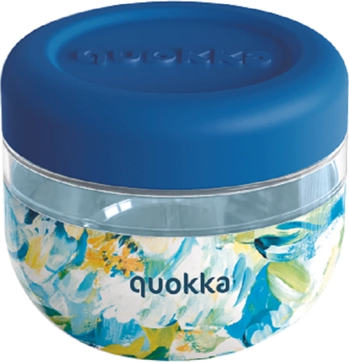 Quokka Bubble Blue Peonies food container, blue, 500 ml
