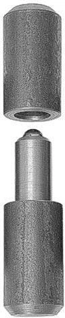 Weld-on hinge with ball 110 × 30 mm