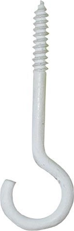 Chandelier hook 80 × 4.5 mm, white (10 pcs)